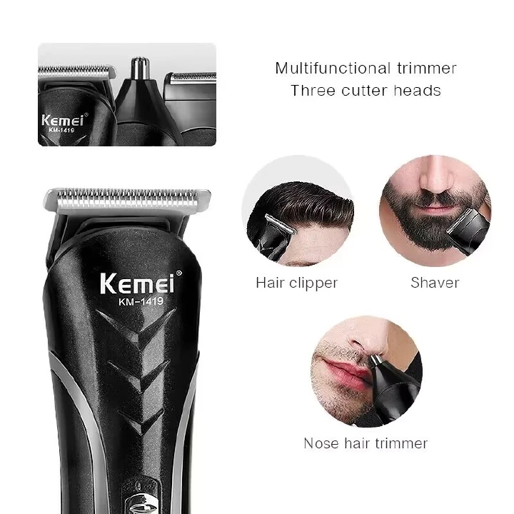 MEMEI Rechargeable Hair Clipper Hair Cutting Men Waterproof Electric Shaver Hair Trimmer Tools Shaving Machine