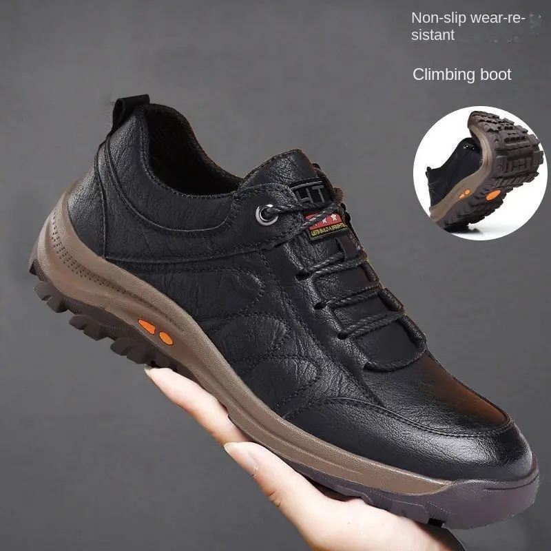 Winter Shoes for Men Pu Leather Warm Thick Sole Shoe Safety Wear-Resistant Outdoor Sports Men Casual Shoe Zapatillas Hombre