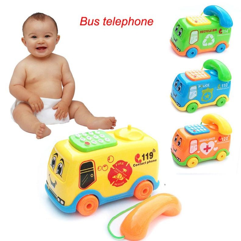 Aby Toys Music Cartoon Bus Phone Educational Developmental Kids Toy Gift