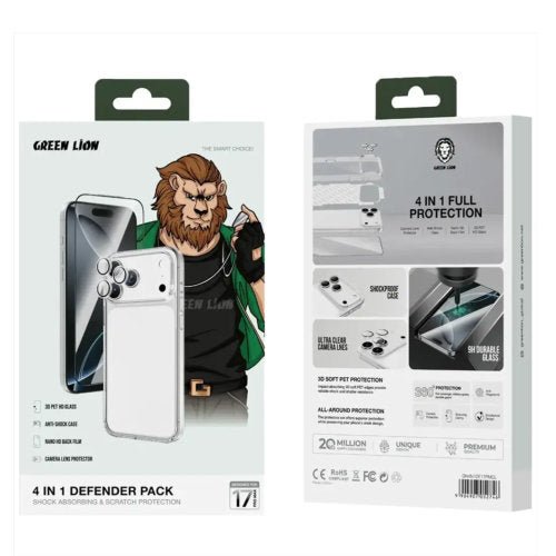 GREEN LION 4IN1 DEFENDER PACK IPHONE 17 PRO MAX BLUE TITANIUM