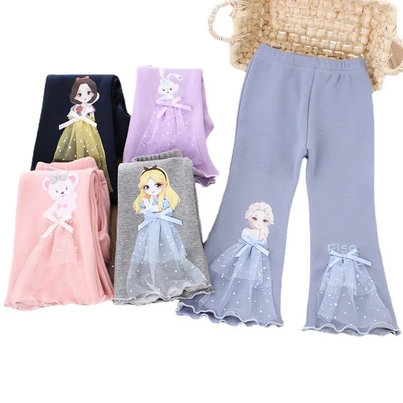 Girls' flared pants, new children's outerwear pants, versatile pants for small and medium-sized children, casual pants