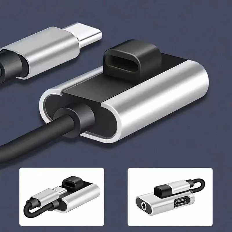 Type C To 3.5mm Jack TypeC Audio Splitter Headphone Cable Earphone Aux 3.5mm Adapter Charger Usb-C For Xiaomi Huawei