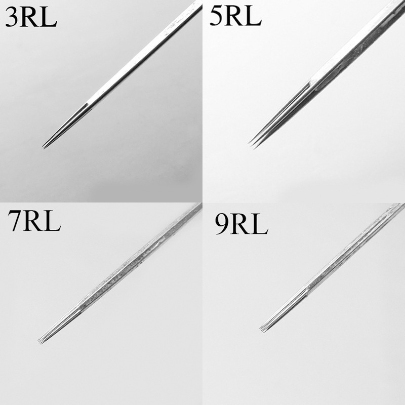 50pcs Tattoo Needles Mixed 10 Sizes Assorted Disposable Sterilized Tattoo Needles
