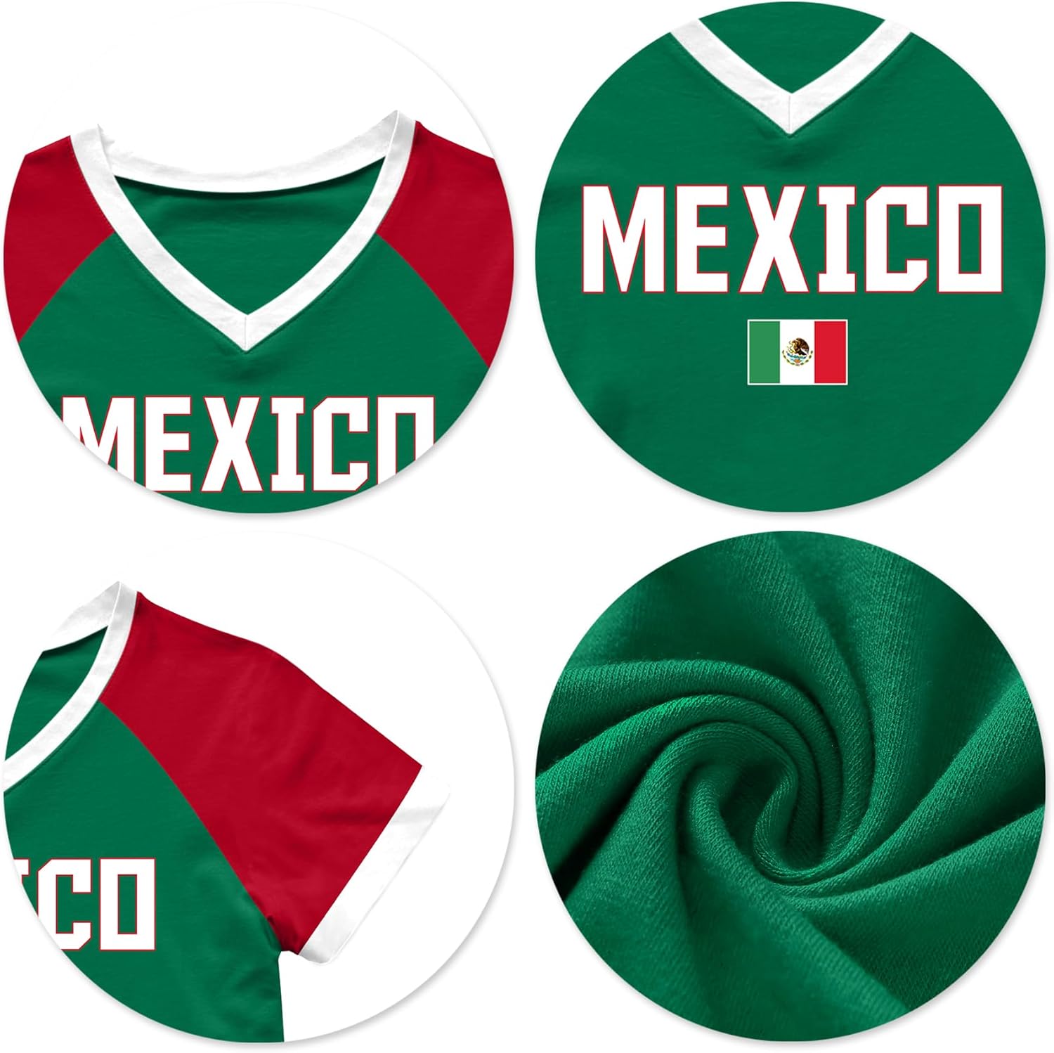 LAZYCHILD Mexico Shirts for Women Mexican Graphic T-Shirts Mexico Flag Print Casual Short Sleeve Tops