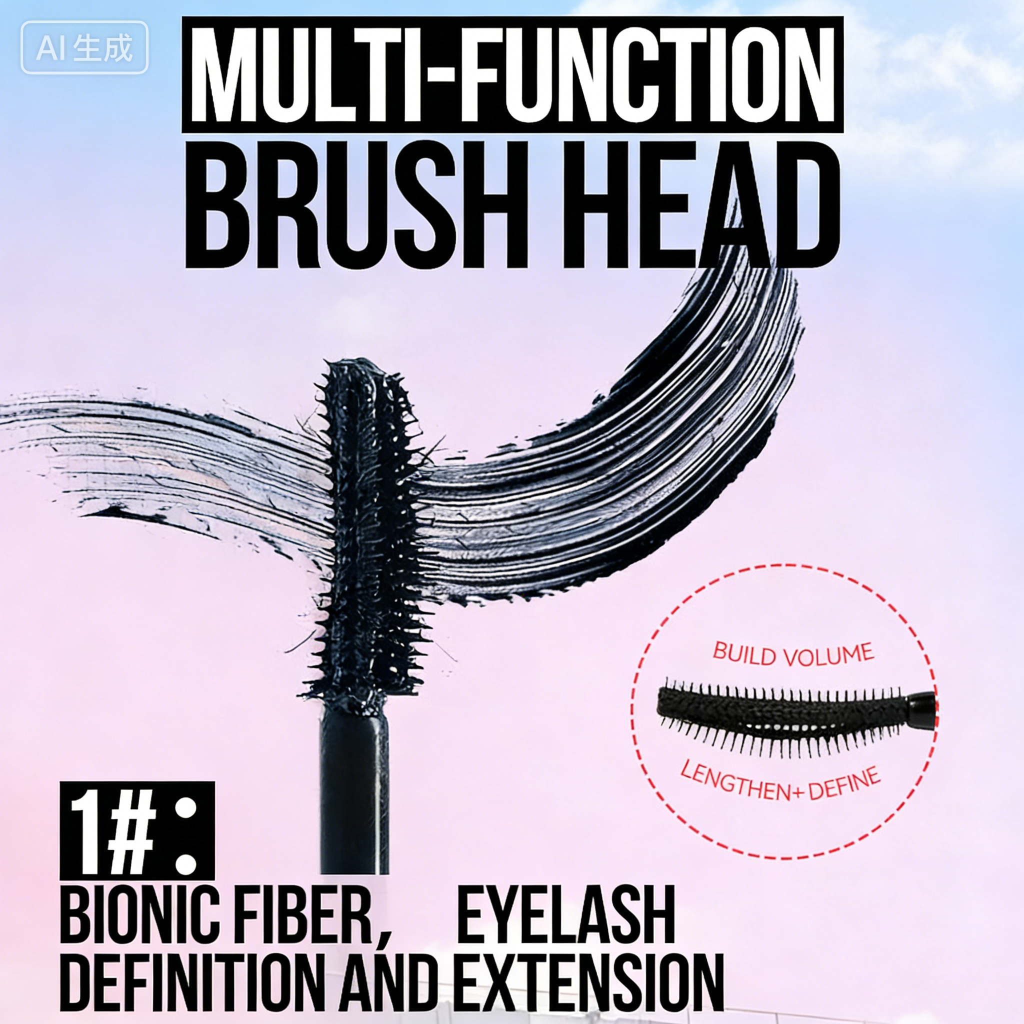 5 Colors Mascara Thick Long Curling Waterproof Liquid Fiber Mascara Long-lasting Mascara Eyelash Extension Large Eye Makeup