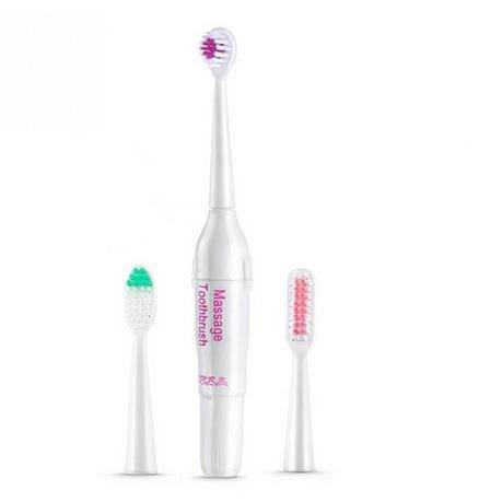 Operated Electric Toothbrush with 3 Brush Heads
