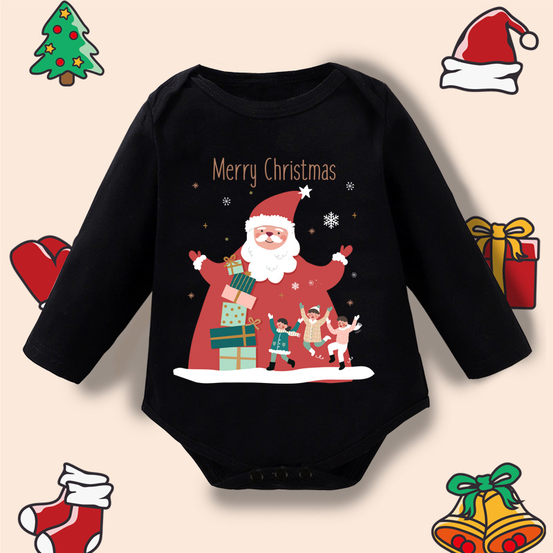 Infant Newborn My First Christmas Rompers Baby Boys Girls Bodysuit Born Crawling Long Sleeve Jumpsuits Festival Party Gifts
