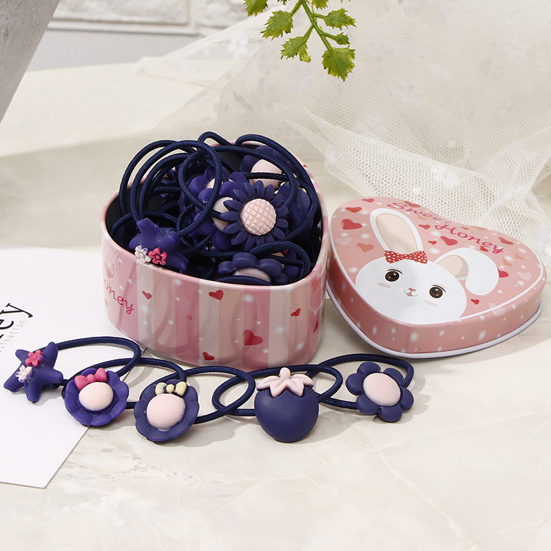 20pcs New Women Girls Colorful Basic Elastic Hair Rubber Bands Accessories for Kids Tie Hair Ring Rope Holder Headdress clips