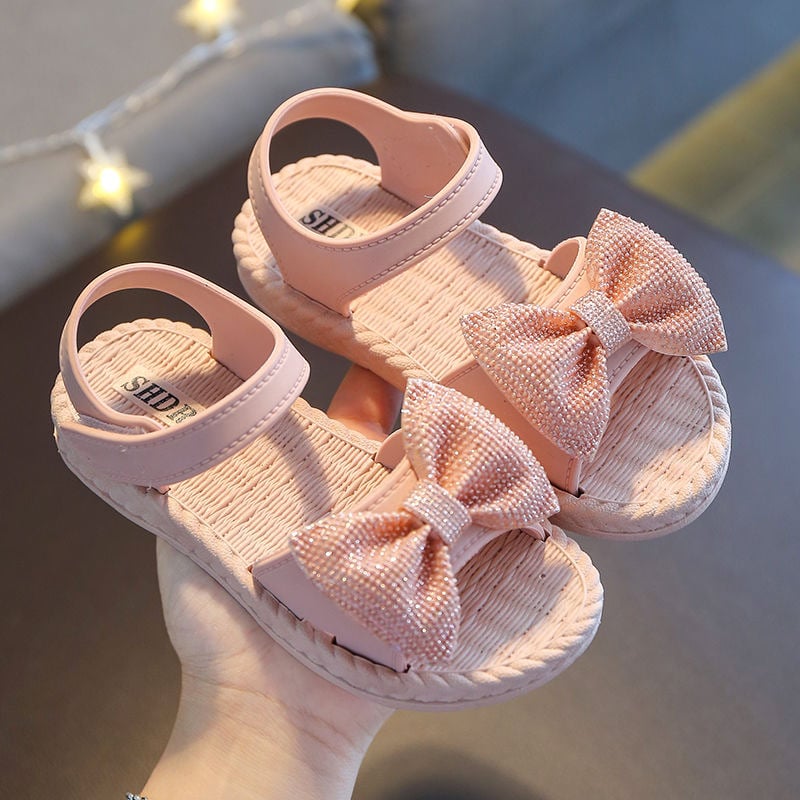 Girls Sandals Summer New Big Kids Casual Flat Soft Bottom Princess Shoes All-match Little Girl Beach Shoes