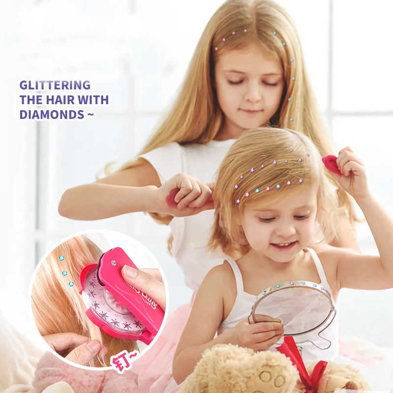 180 Gems Kit Blingers Deluxe Set Blinger Hair Gems Decoration Deluxe Set Glam Collection Comes with Glam Styling Tool