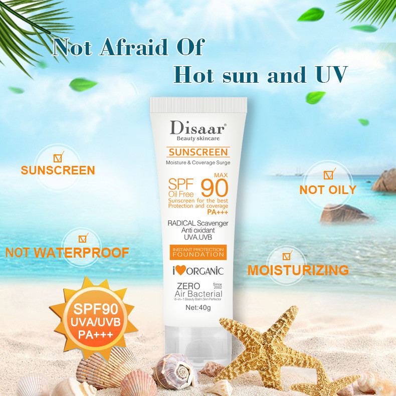 Facial Body Sunscreen Whitening Sun Cream Sunblock Skin Protective Cream Anti-Aging Oil-control Moisturizing SPF 90 Face