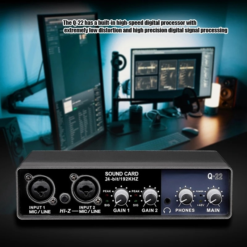 Digital mixing computer external audio book arranger sound card, electric guitar live recording professional studio sound card