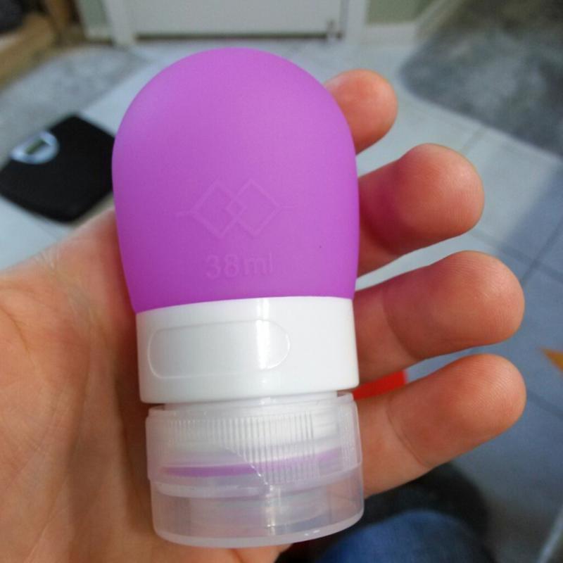 Travel Packing Bottle Press Bottle Empty Silicone Lotion Shampoo Bath Container Cosmetic Cream Travel 38ML