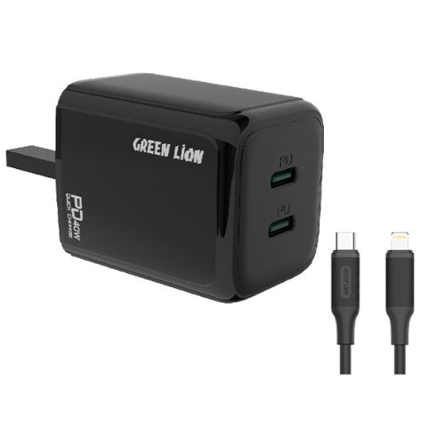 GREEN LION DUAL PORT USB-C 40W WALL CHARGER