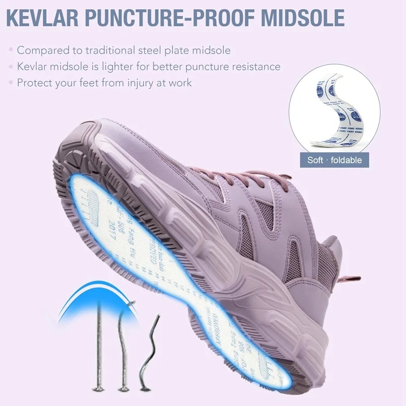 New Men Women Safety Shoes Anti-smash Anti-puncture Work Shoes Breathable Lightweight Work Sneakers Indestructible Shoes Boots