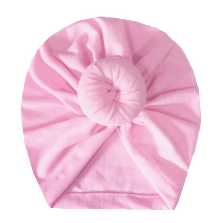 New Baby Articles Children's Headscarves Hats Babies Pure color Knotted Indian Headgear Caps