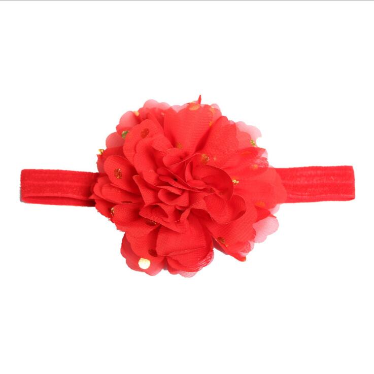 New Elastic Headband Net Yarn Chiffon Flower Head band Kids Hair Dress Girls Boys Hair Accessories
