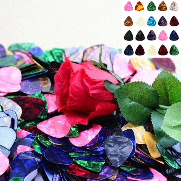50Pcs/Set Electric Guitar Pick Acoustic Music Picks Plectrum 0.58/0.71/0.81/0.96/1.20/1.50mm Thickness Guitar Accessories GYH