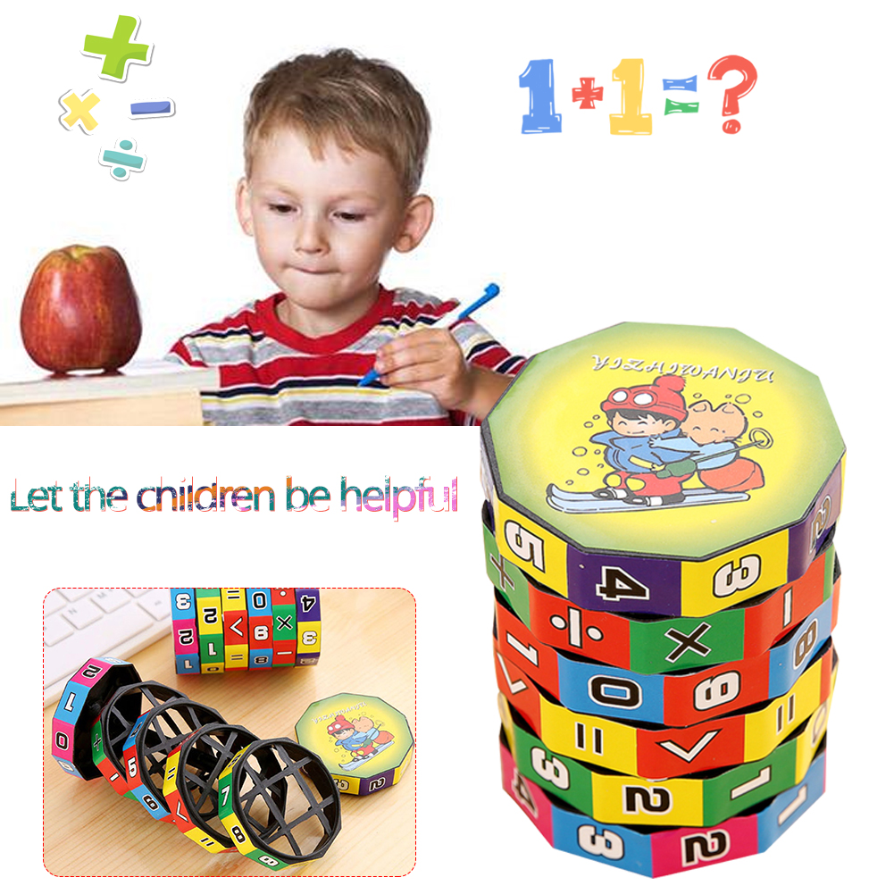Children Montessori Games Mathematics Numbers Magic Cube Toy Puzzle Game Kids Learning Education Math Toy Fun Calculate Game