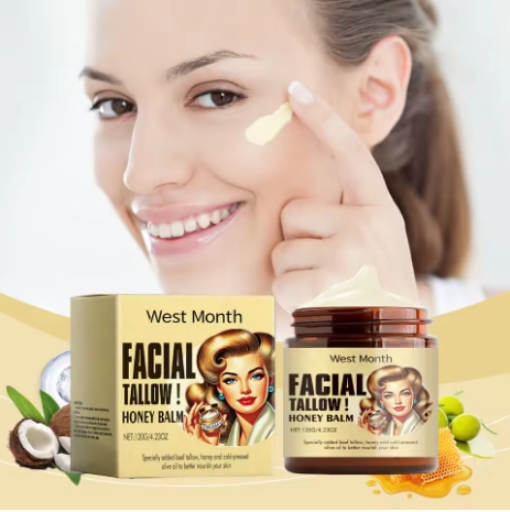 Beef Tallow Face Cream Lasting Moisturizing Soothing Repair Damaged Skin Increase Facial Elasticity Nourishing Smooth Skin Care