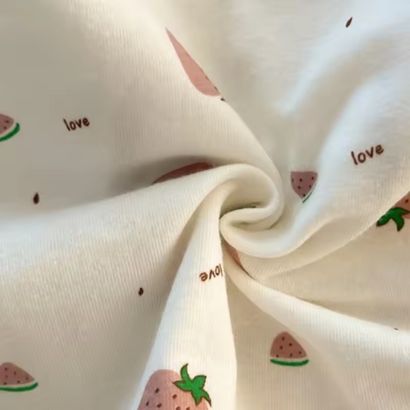 5PCS Kids Girls Cotton Soft Antibacterial Briefs Baby Cute Strawberry Print Panties 2+y Young Children Thin Breathable Underwea