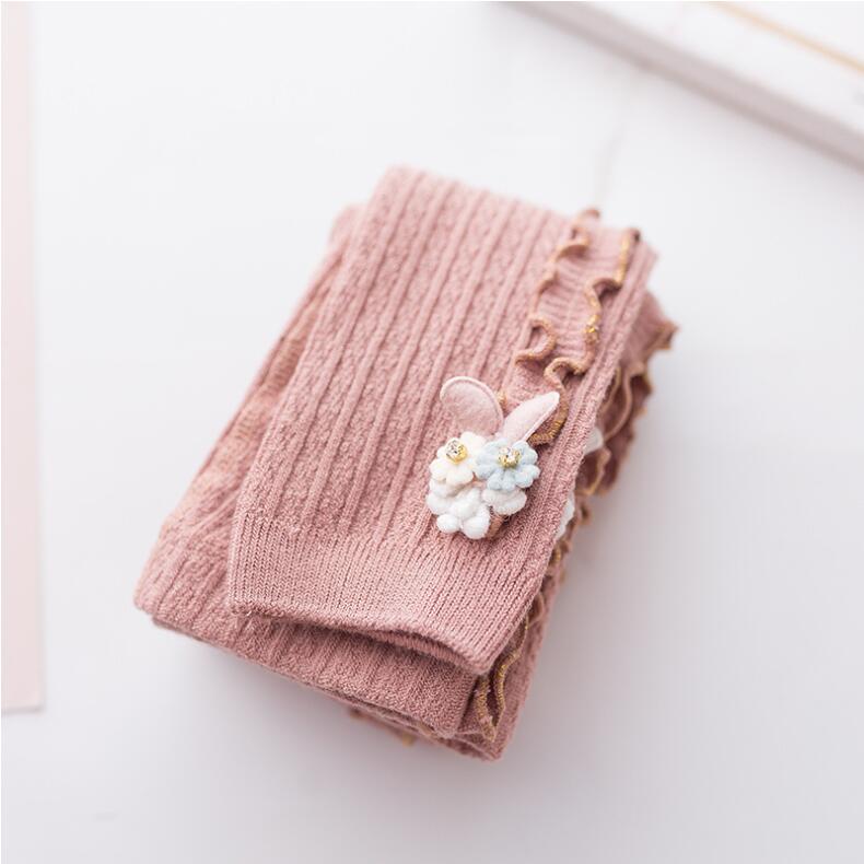 Baby autumn/winter pantyhose hot little treasure girl ribbed stockings cotton warm pantyhose solid color candy color tights &