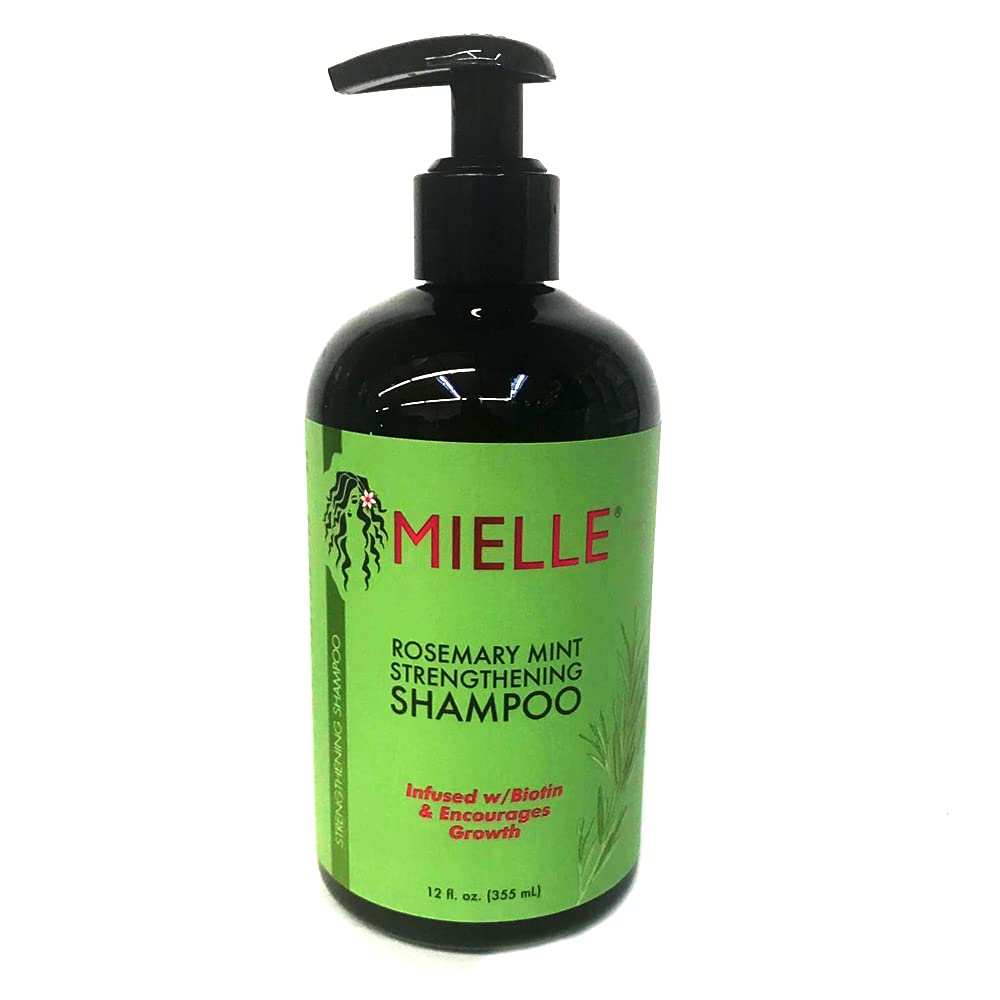 MIELLE Rosemary Mint Organics Infused with Biotin and Encourages Growth Hair Products for Stronger and Healthier Hair and Styling Bundle Set 5