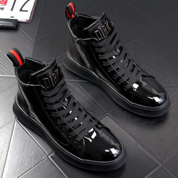 New Size(39-45) High Top Sports Thick Soled Fashion Shoes Student Running Shoes Male