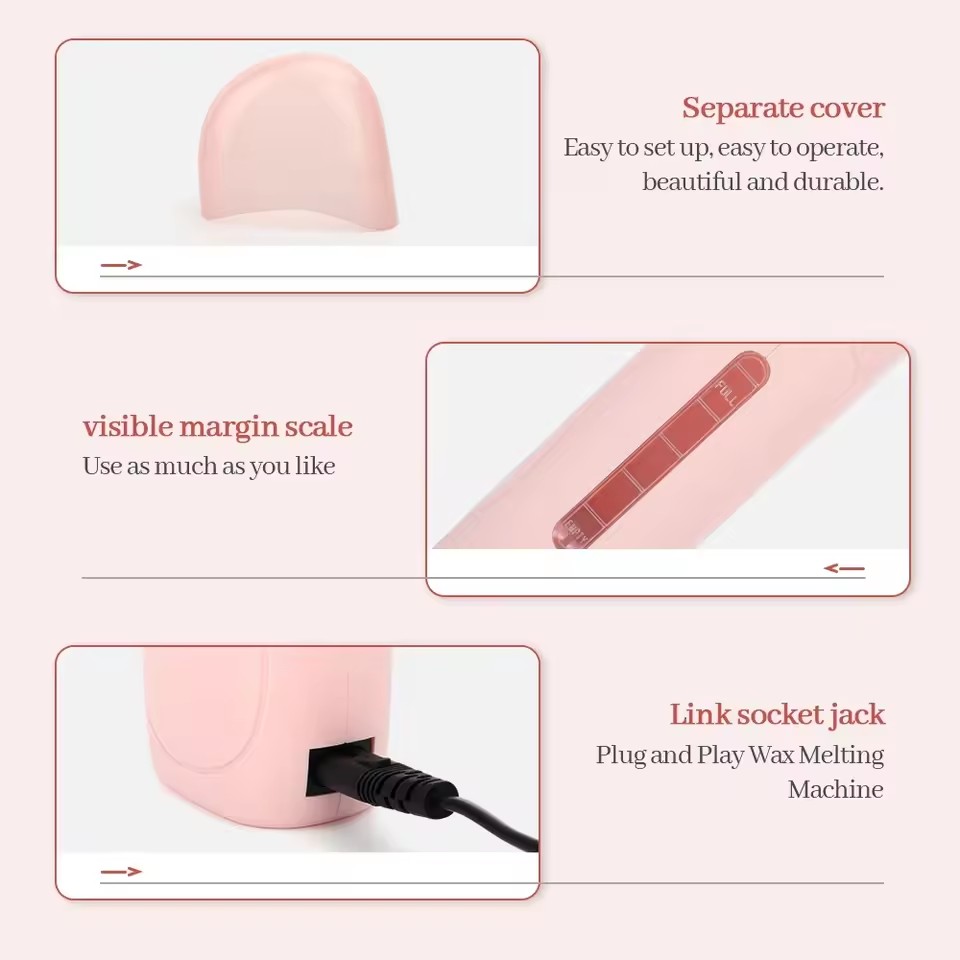 220VPortable Roll on Wax warmer Soft Wax Heater Waxing Kit for Women Men Waxup Roller for Travel Home WaxRoller for Hair Removal