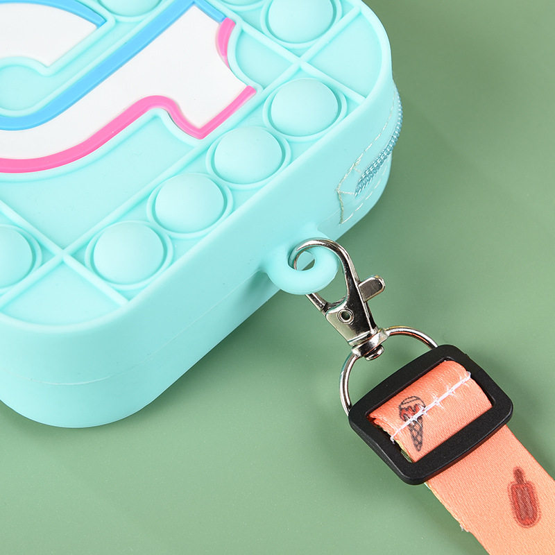 Tik Tok Popits Popet Silicone Dimple Stationery Storage Bag Popite Coin Purse Bag Fidget Toys Push Bubbles Girl Christmas Gift