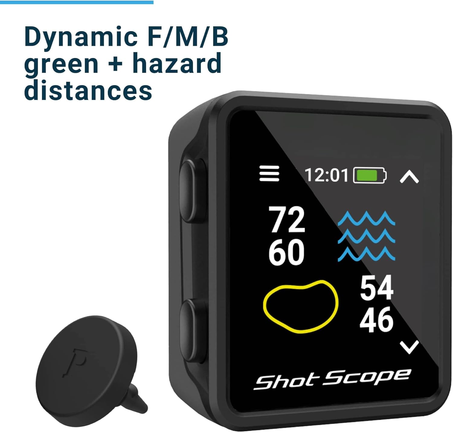 Shot Scope H4 GPS Handheld with Shot Tracking - F/M/B Green and Hazard Distances - 36,000+ pre-Loaded Courses - 100+ Statistics Including Strokes Gain
