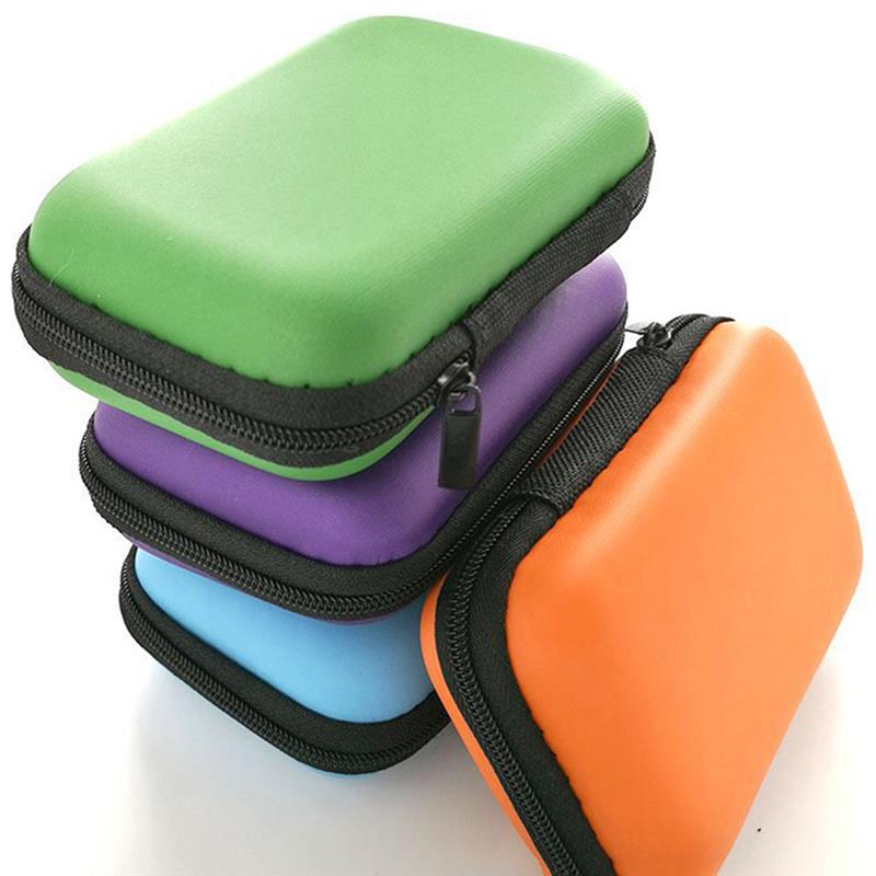 Discounted products Colorful Earphone Cable Mini Box Portable Headphone Charger Zipper Bag Carrying Pouch color sent randomly