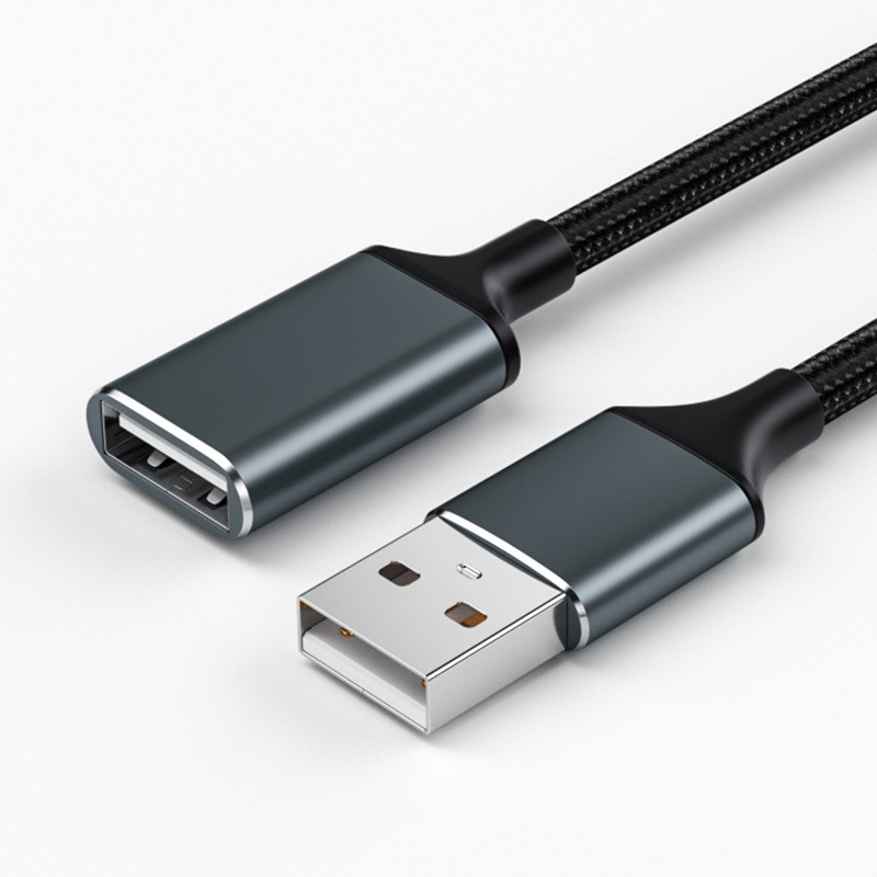 USB Extension Cable Male to Female Computer USB Disk Mouse Keyboard Extension Data Connection Cable 2.0 Extension Cable Braiding