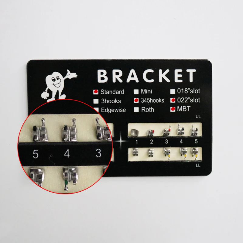 1Pack 20Pcs MBT 022 Orthodontic Brace Bracket 3Hook/345Hooks Standard Mini
