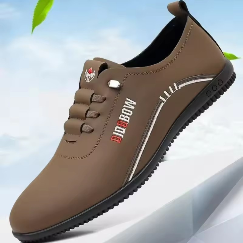 Retro Leather Shoes for Men Summer New Outdoor Lightweight Men's Loafers British Peas Shoes