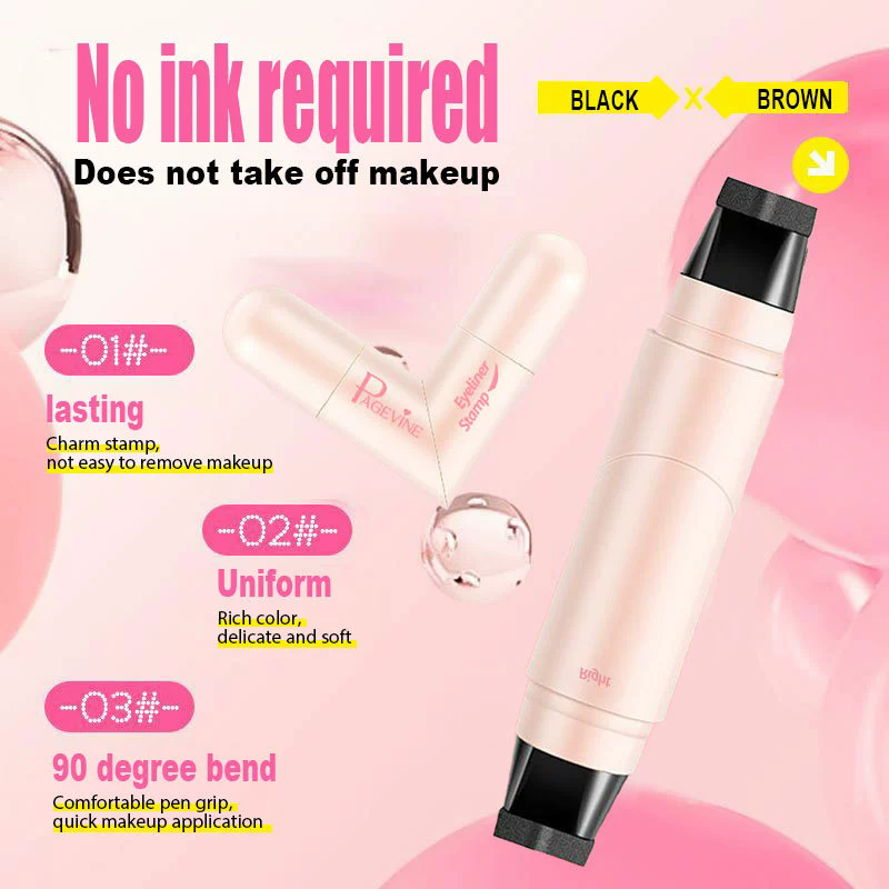 Seal eyeliner durable cosmetics waterproof all-purpose liquid eyeliner eye makeup double head seal eyeliner