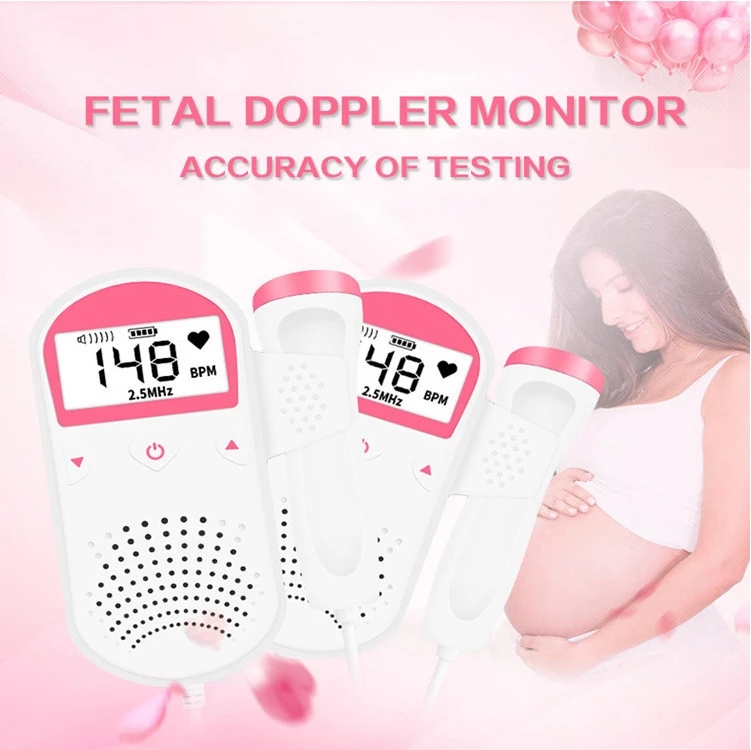 Fetal Doppler Ultrasound Baby Heartbeat Detector Home Pregnant Doppler Baby Heart Rate Monitor Pocket Doppler monitor 3.0M