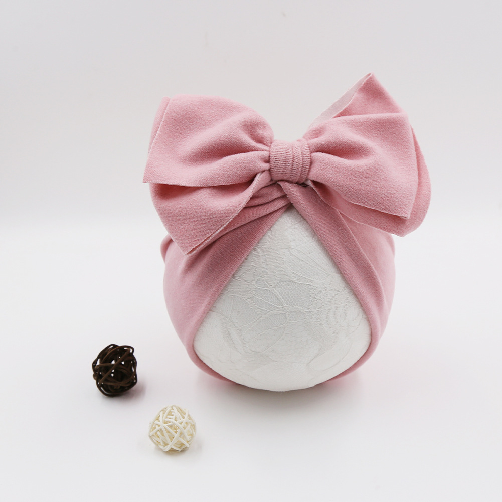 Baby Hat Girls Bows Turban Hats Infant Photography Props Cotton Kids Beanie Baby Cap Accessories Children Hats Newborns Bonnet