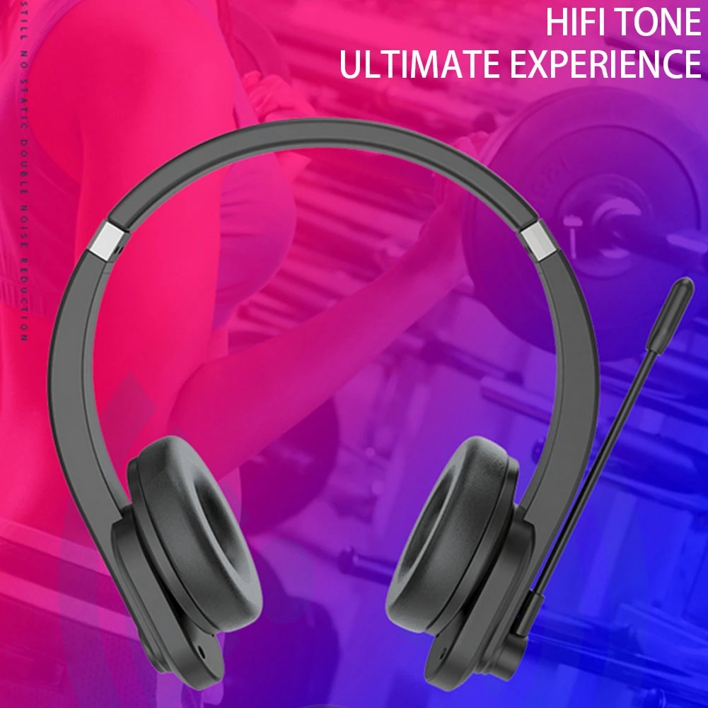 OY632 Bluetooth 5.0 Wireless Headset For Call Center Office Telephone Headphone with Noise Cancelling Mic HiFi Stereo Earphone
