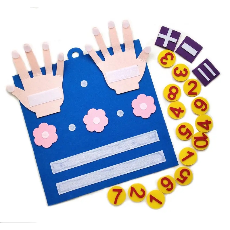 Kid Felt Finger Numbers Math Toys Children Counting Early Learning Educational Board For Toddler Teaching Aid