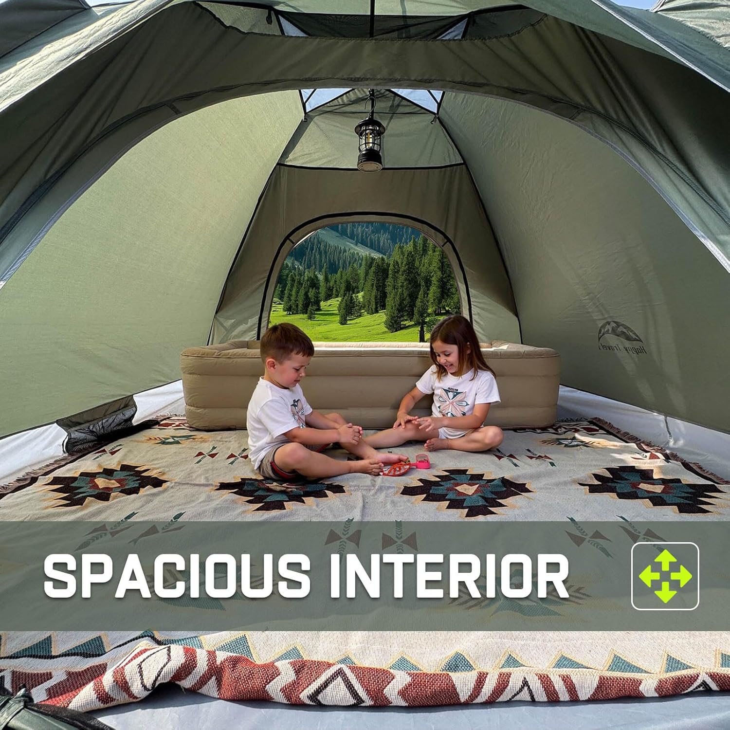 Happy Travel 1/2/3/4 Person Camping Tent, Instant Easy Pop Up Tents for Camping,Automatic Waterproof Family Camping Tent, Easy Set Up Tent,Portable Wi