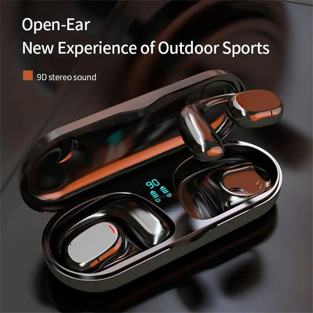 Wireless Headphones Bone Conduction Waterproof Open Ear Hanging Earbuds Noise Canceling Stereo Bluetooth 5.3 Earphone