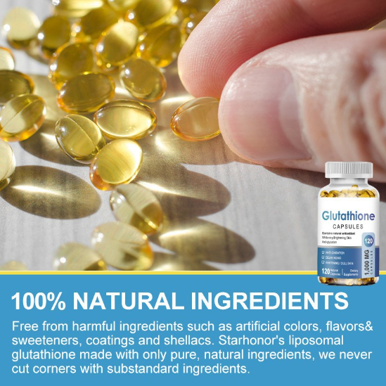 Glutathione Supplement Capsules 1000mg with Milk Thistle, L-Glutathione with Alpha Lipoic Acid for Skin Radiance, Liver & Immune