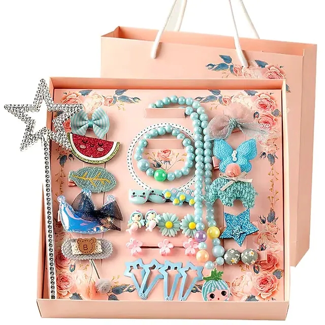 Kids Baby Girls' Children's Accessories Hairpin Hairpin Princess Hair Rope Super Fairy Baby Hair Tie Gift Set