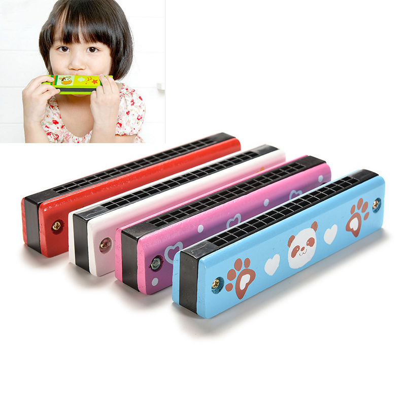 Wooden harmonica children musical instruments education children attractive toys