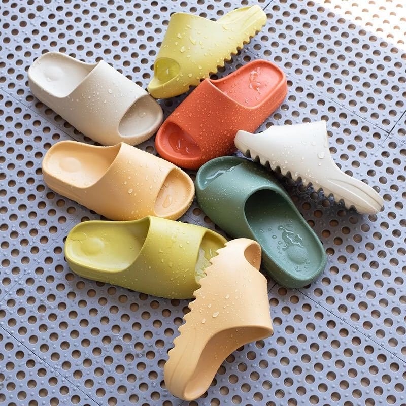 Women Couple Thicken Summer Slippers Home Solid Color Indoor Bathing Shoes