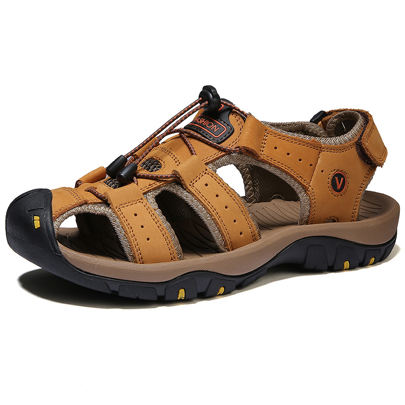 Men Sandals Cowhide Leather Male Summer Shoes Outdoor Beach Gladiator Sandals Shoes For Men Sneakers