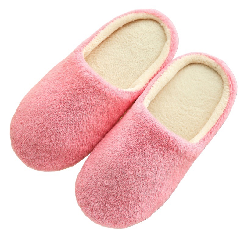 New Jade Rabbit Velvet Japanese Style Slippers Solid Color Suede Anti slip Wooden Floor Silent Soft Bottom Cotton Shoes