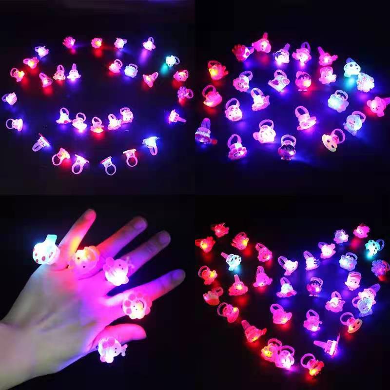 1PC luminous ring, luminous children's toys, creative cartoon, night light flash, elementary school gift
