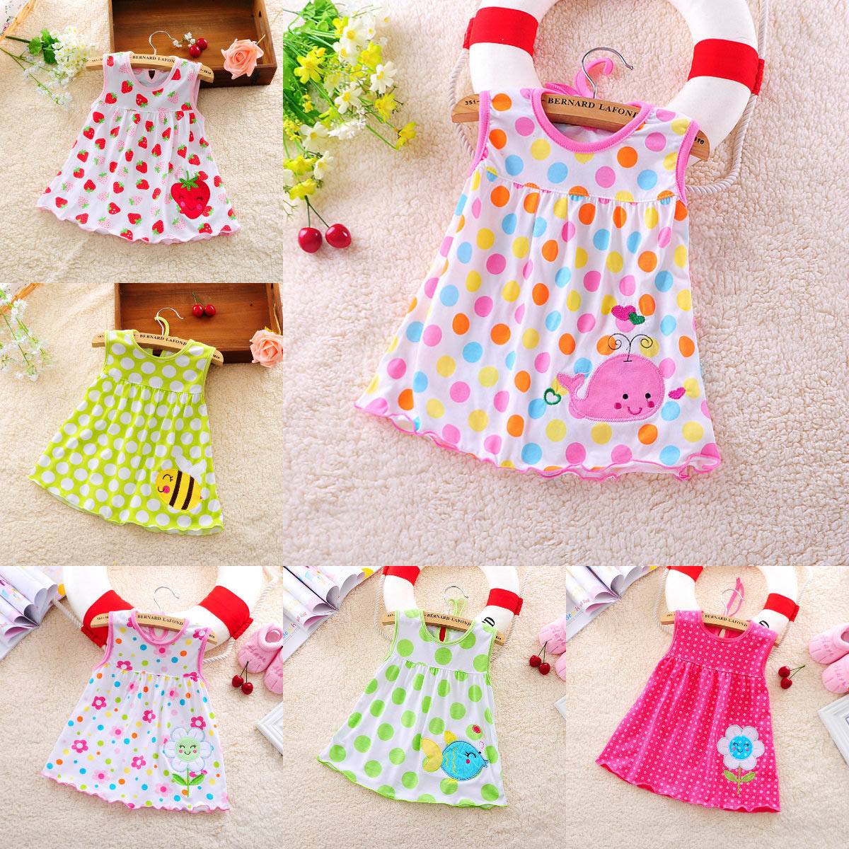 0-1 Year Old Baby L Dress Dress Skirt Female Flower Cotton Embroidery Princess Skirt